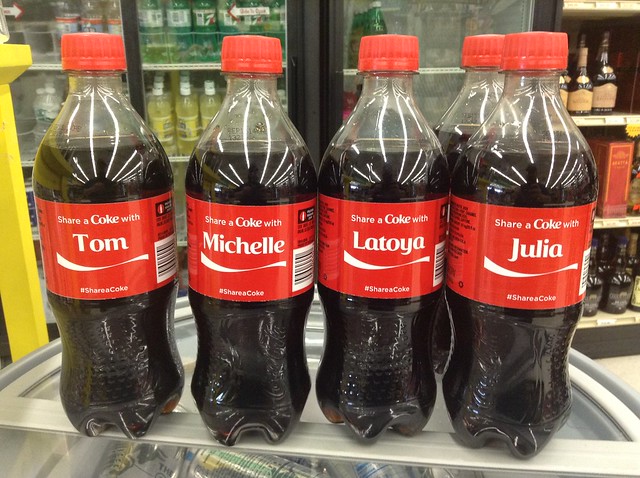 Coke's "Share A Coke" campaign utilizes variable data printing. 