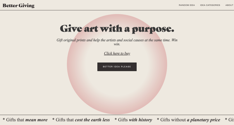 Screenshot of Given's Guide to Better Giving
