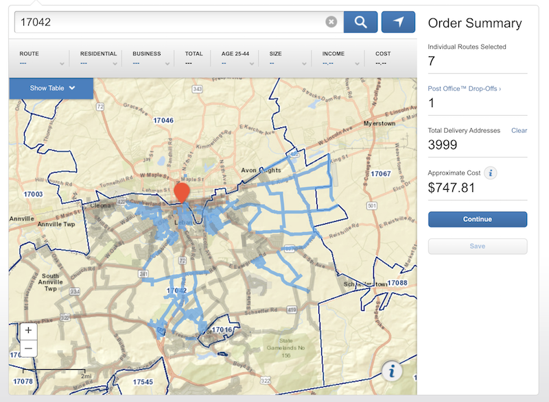 EDDM Route Example